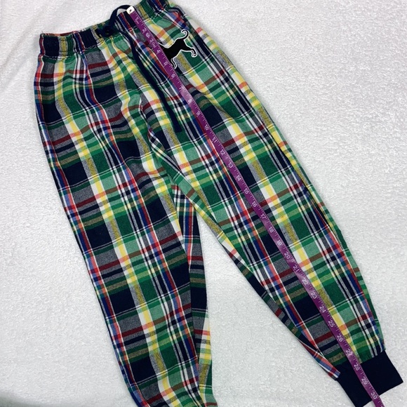 The black dog plaid jogger style pajama pant size xs - Picture 3 of 7